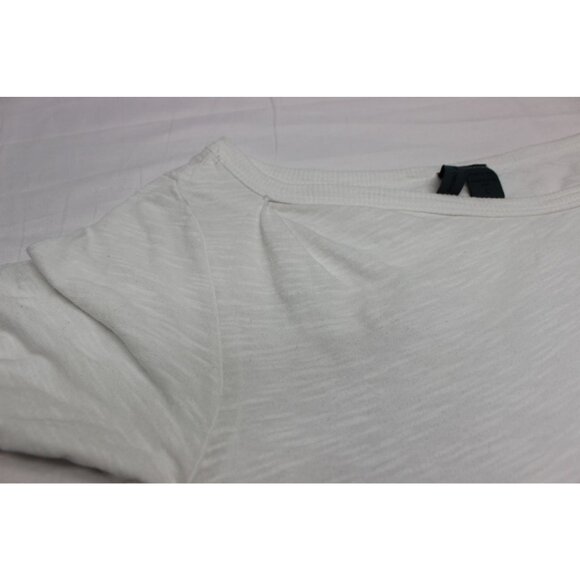 Left of Center Anthropologie burnout distressed destroyed asymmetric t-shirt L - Picture 13 of 14